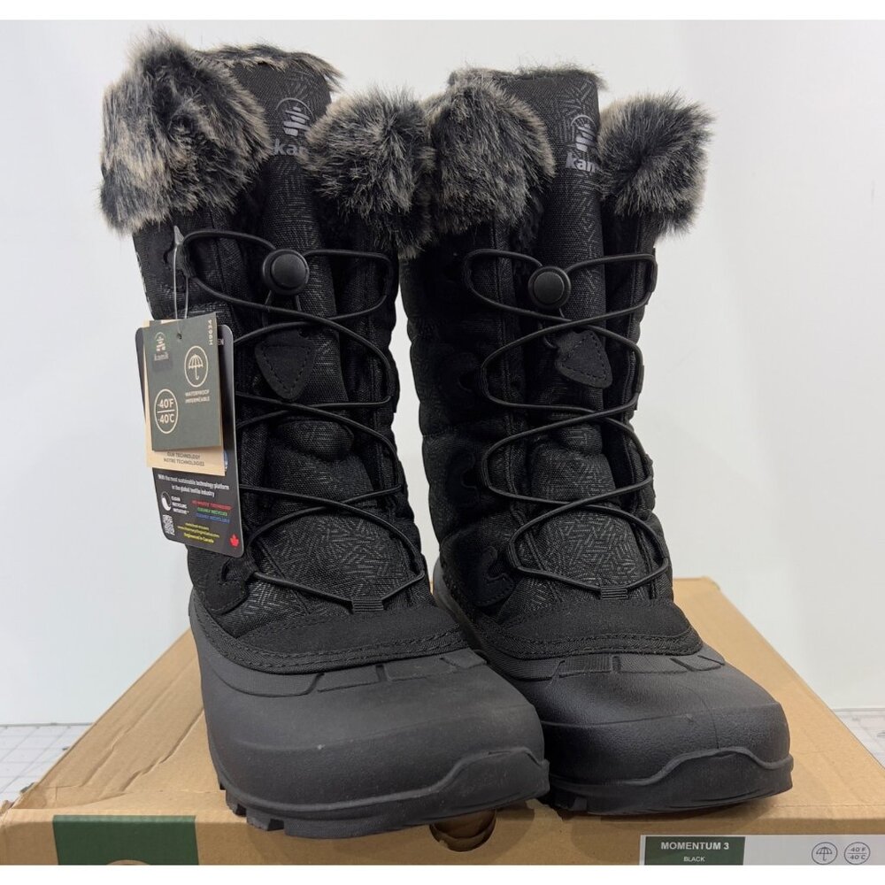 Kamik Women's Momentum 3 Waterproof Winter Boot Black Size 10 New~~~ - Picture 1 of 9
